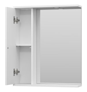 Зеркальный шкаф с подсветкой Misty Лира 60см левый белый